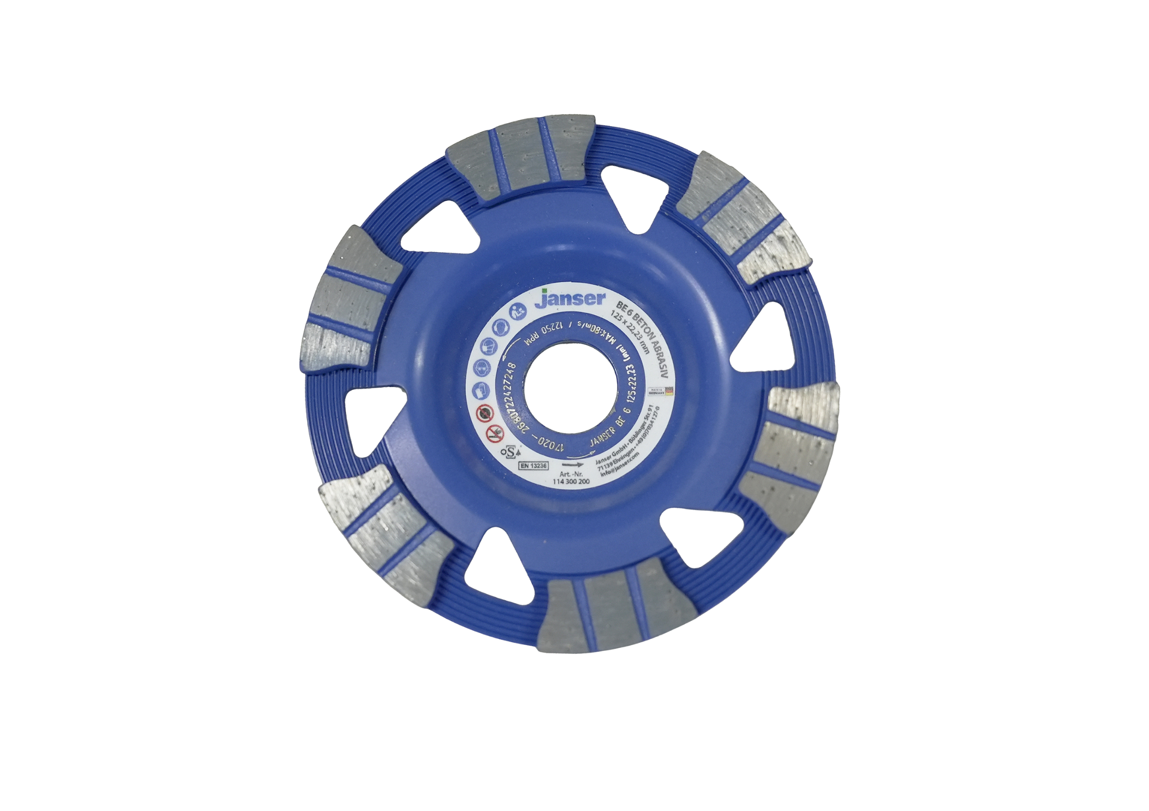 Diamant-Schleifscheibe, d=125mm, BE 6 Estrich/Beton, blau
